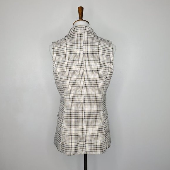 Sanctuary Modern Plaid Lonny Vest Preppy Career Light Academia NEW NWT Size S - Picture 6 of 13